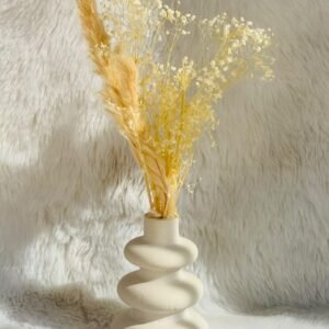 Large White Table Vase – Modern Sculptural Decorative Flower Vase